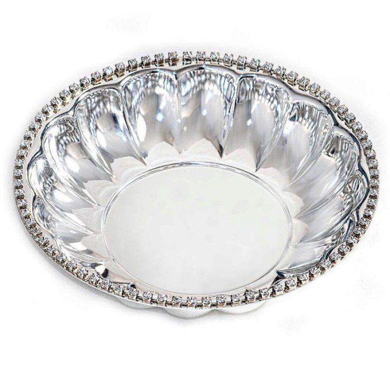 Crystal Rim Silver Fruit Bowl