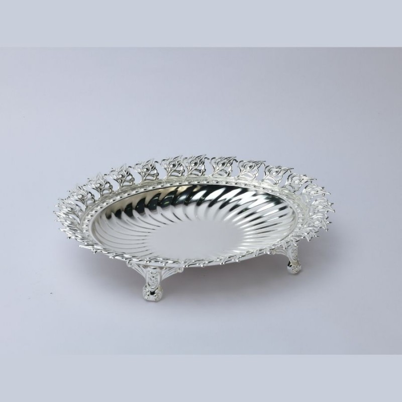 Round Wire Motif Silver Bowl