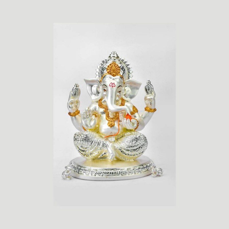 Silver Lord Ganesha Idol, Color -Best Ganesh Murti