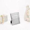 Modern Ridged Border Silver Photo Frame, Size-5x7