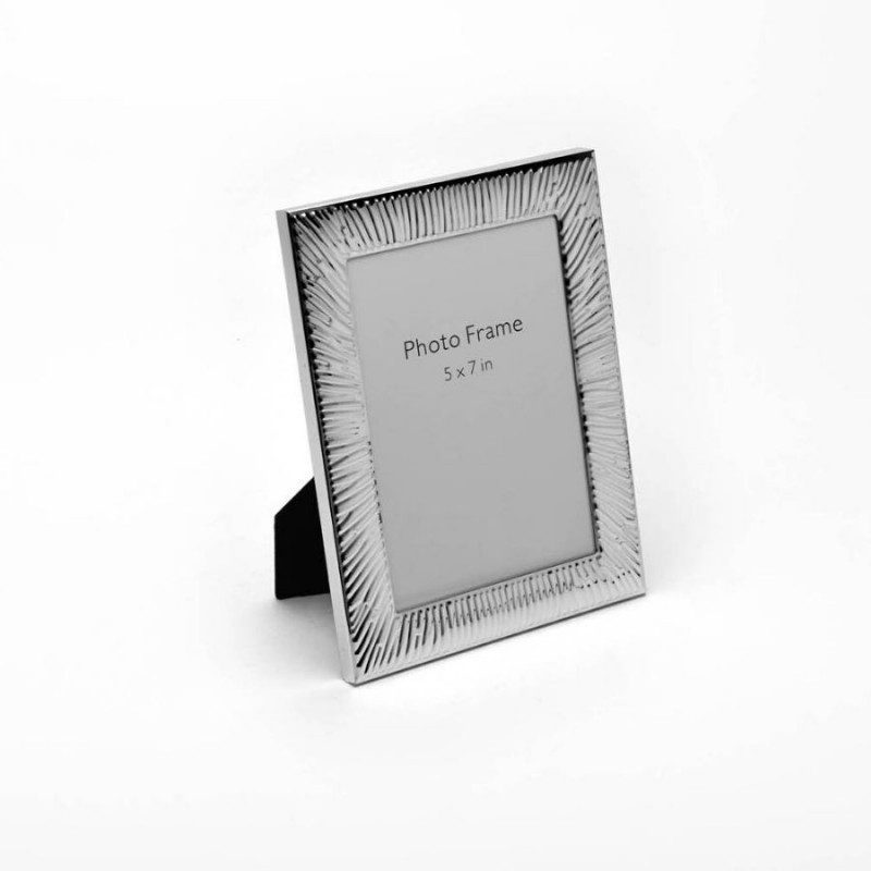 Groovy Design Silver Photo Frame, Color-Silver, Size-5x7