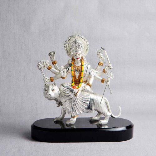 Silver Durga Mata Idol